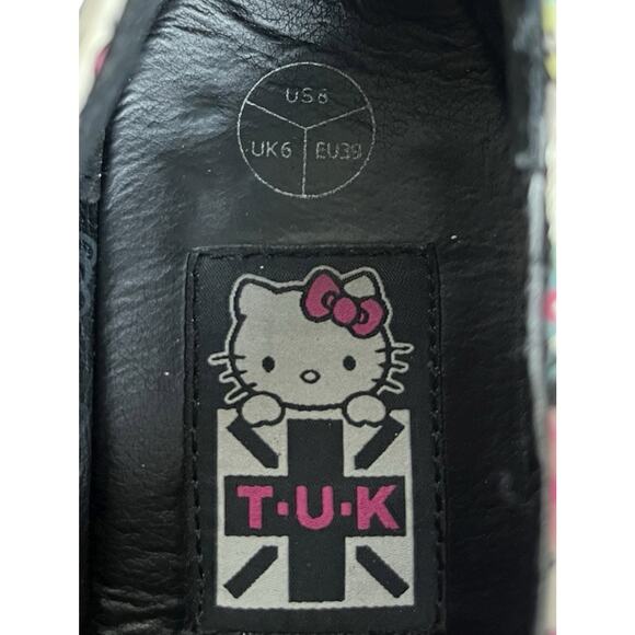 T.U.K. Sanrio Hello Kitty Daisy Mondo Creepers Lace Up Platform Shoes Size 8 - Picture 8 of 8